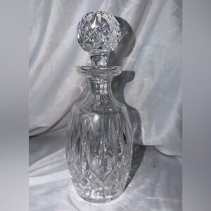 Authentic Waterford Crystal Lismore Spirit Decanter with Stopper - Signed - 10"